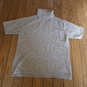 Women’s 100% Cashmere Short Sleeved Turtleneck Sweater
